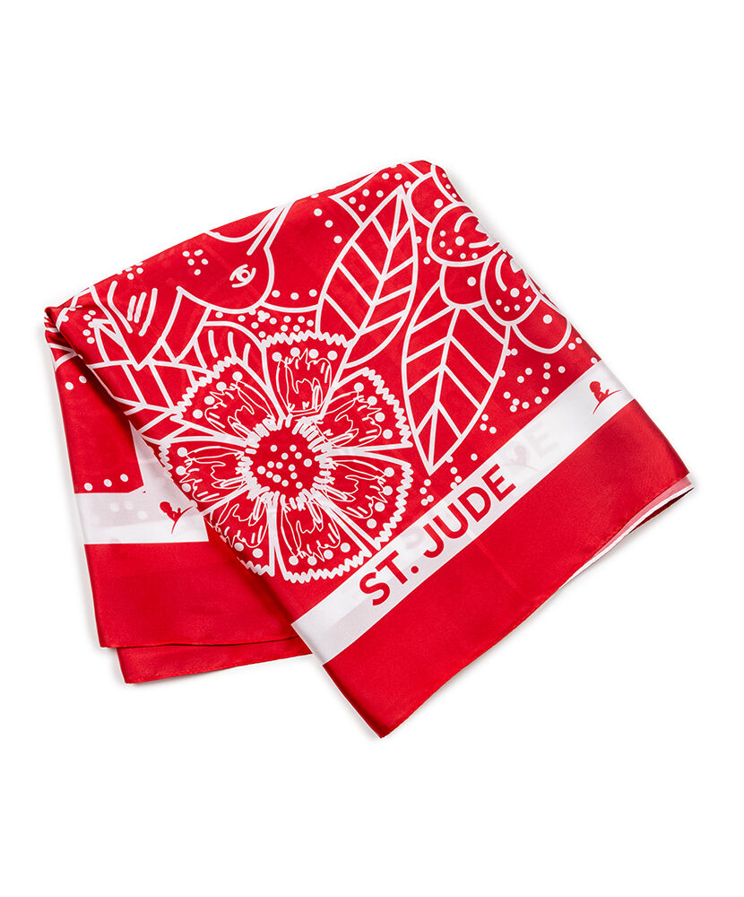 Hummingbird Garden Scarf – Red